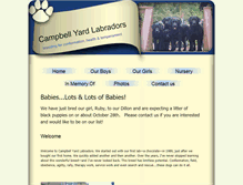 Tablet Screenshot of campbellyardlabradors.com